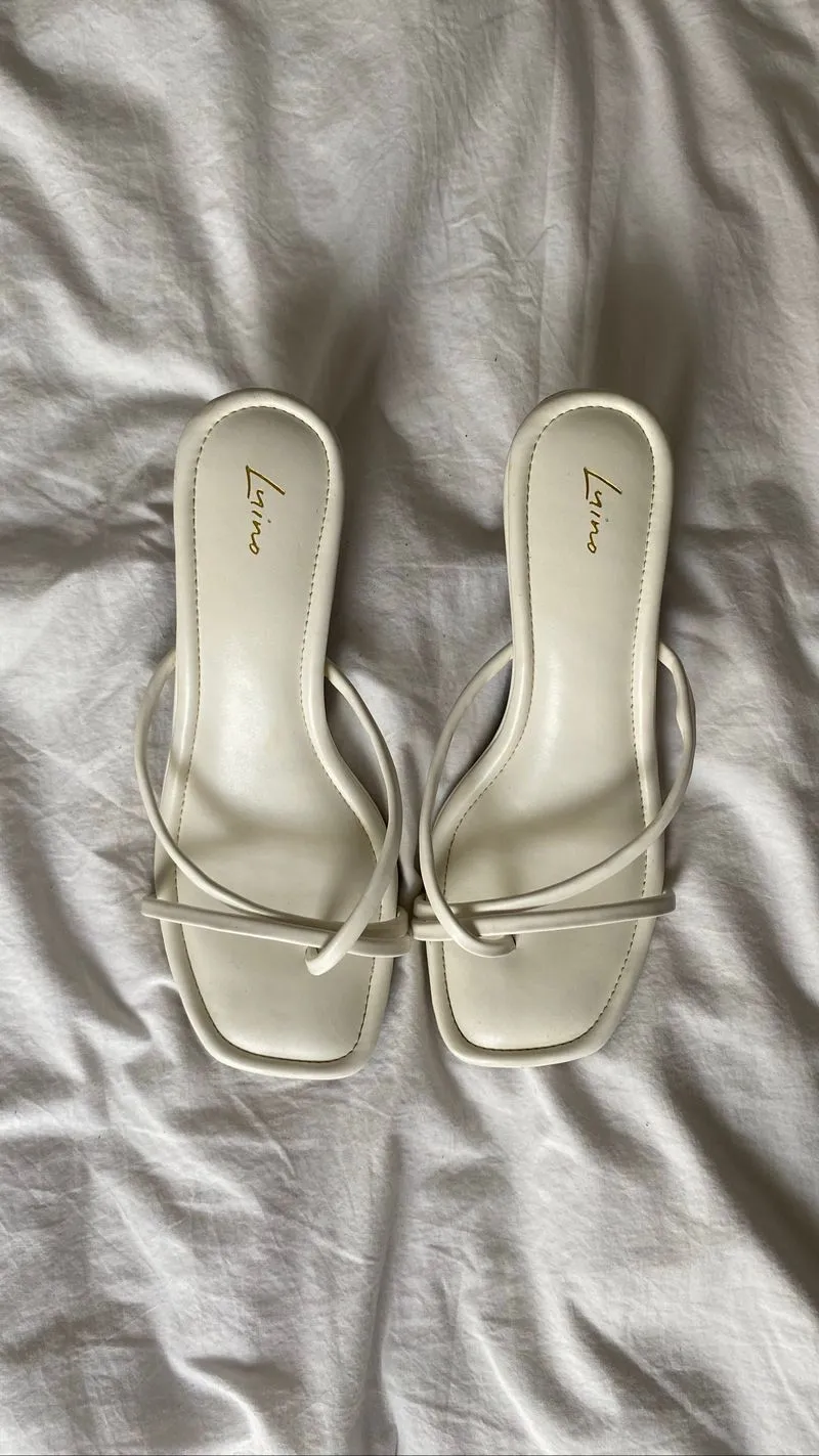 White Kitten Heels photo 1
