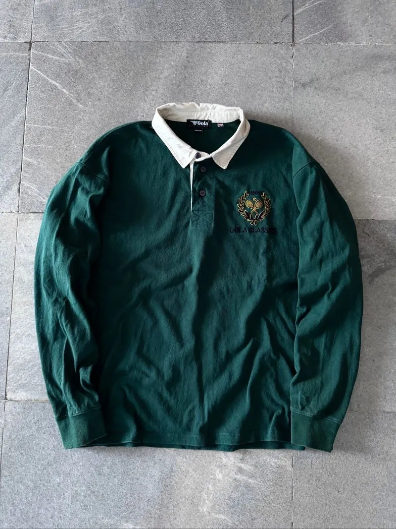 Polo shirt Rugby Gola Classic green white original photo 1