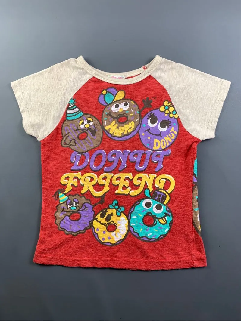 Heart Fantasy Red Cute Donut Raglan Baby Tee (XS) photo 1
