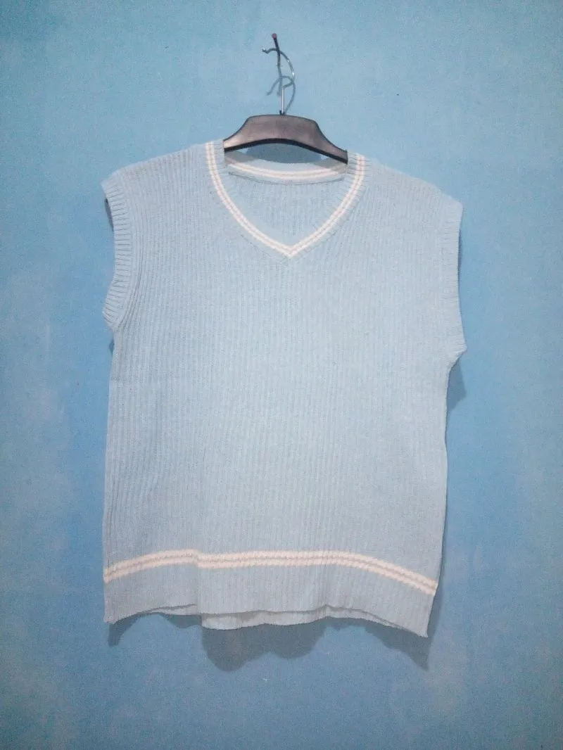 Y2K Lolita Cami top Wanita white blue photo 1
