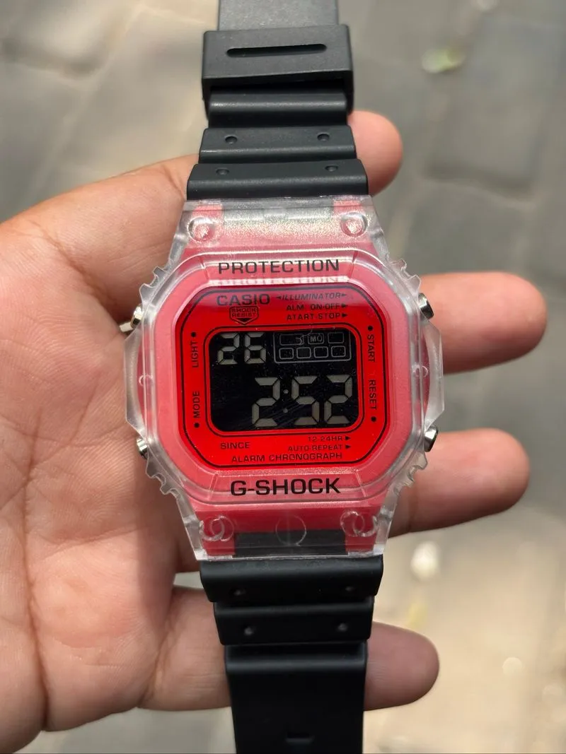 JAM TANGAN CASIO G-SHOCK MERAH TRANSPARAN photo 1