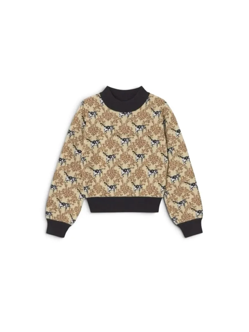 Gu x undercover jacquard knit cropped ( cat patern )  photo 1