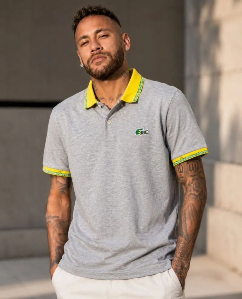 Kaos polo shirt LACOSTE Brazil colour grey Size M photo 1