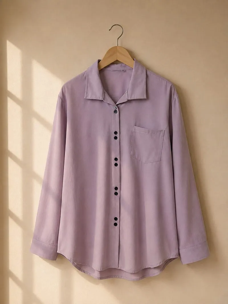 lavender shirt button photo 1