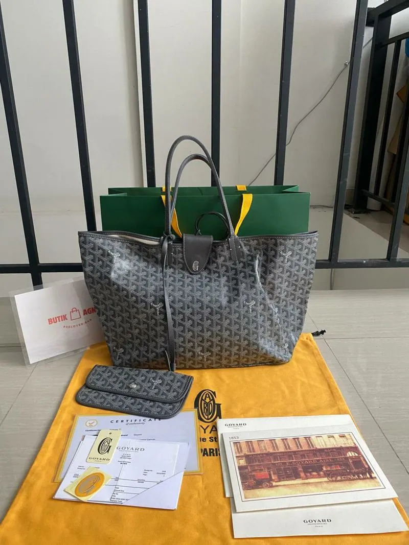 Nego Preloved Goyardine Grey Saint Louis PM Tote Bag Palladi photo 1