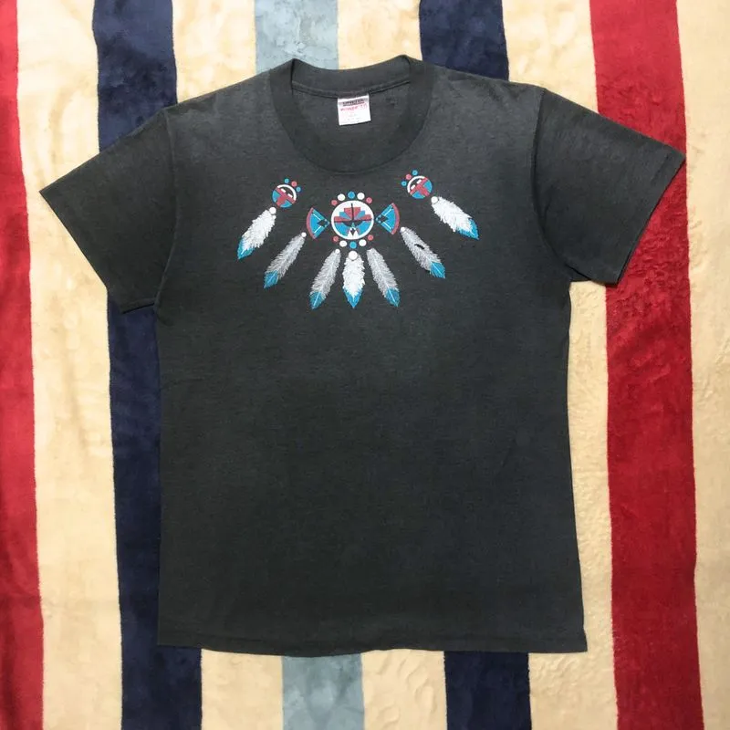 Vintage 90s Oneita Dreamcatcher Single Stitch Distressed Tee photo 1