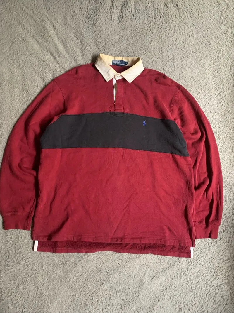  Vintage 90s Polo By Ralph Lauren Rugby Shirt photo 1