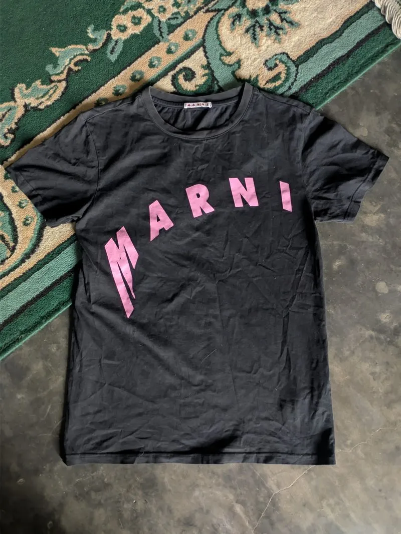 Marni black distorted logo t-shirt photo 1
