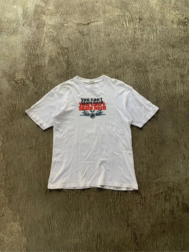 Item(s) : Vintage M25 “ You Can’t Skate Here “ White Tshirt photo 1