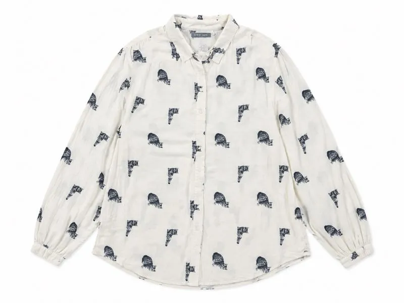 Blouse Kemeja Cat Kucing Brand Minimal photo 1