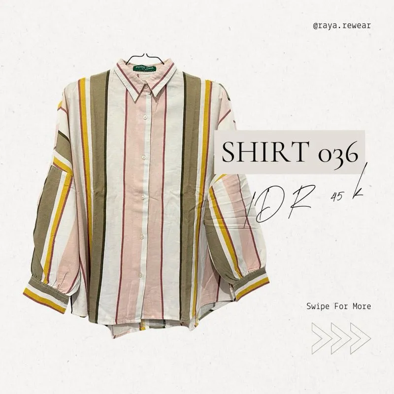 Kemeja Garis Warna Warni photo 1