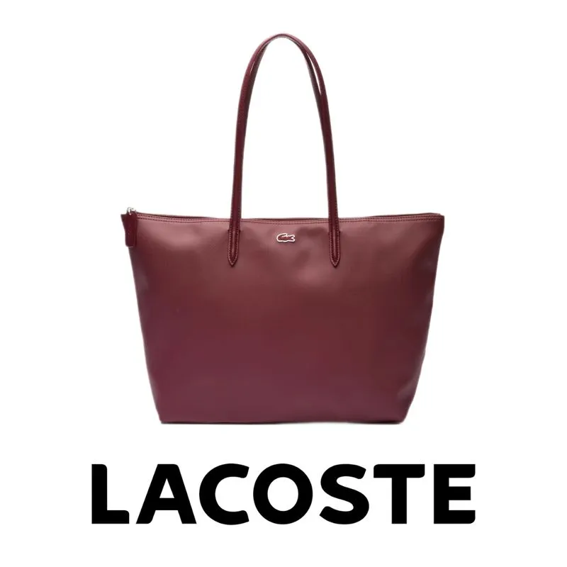 Lacoste Luxury Casual Tote bag Wanita burgundy red