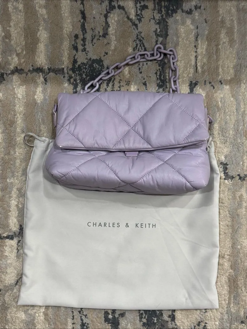 Charles and Keith Tas Quilted Lilac photo 1