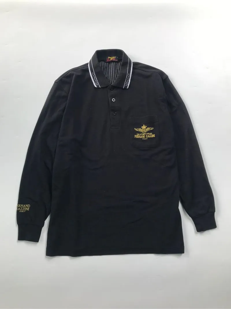 Fernand Razzini Italy Black Longsleeve Poloshirt - Unisex photo 1