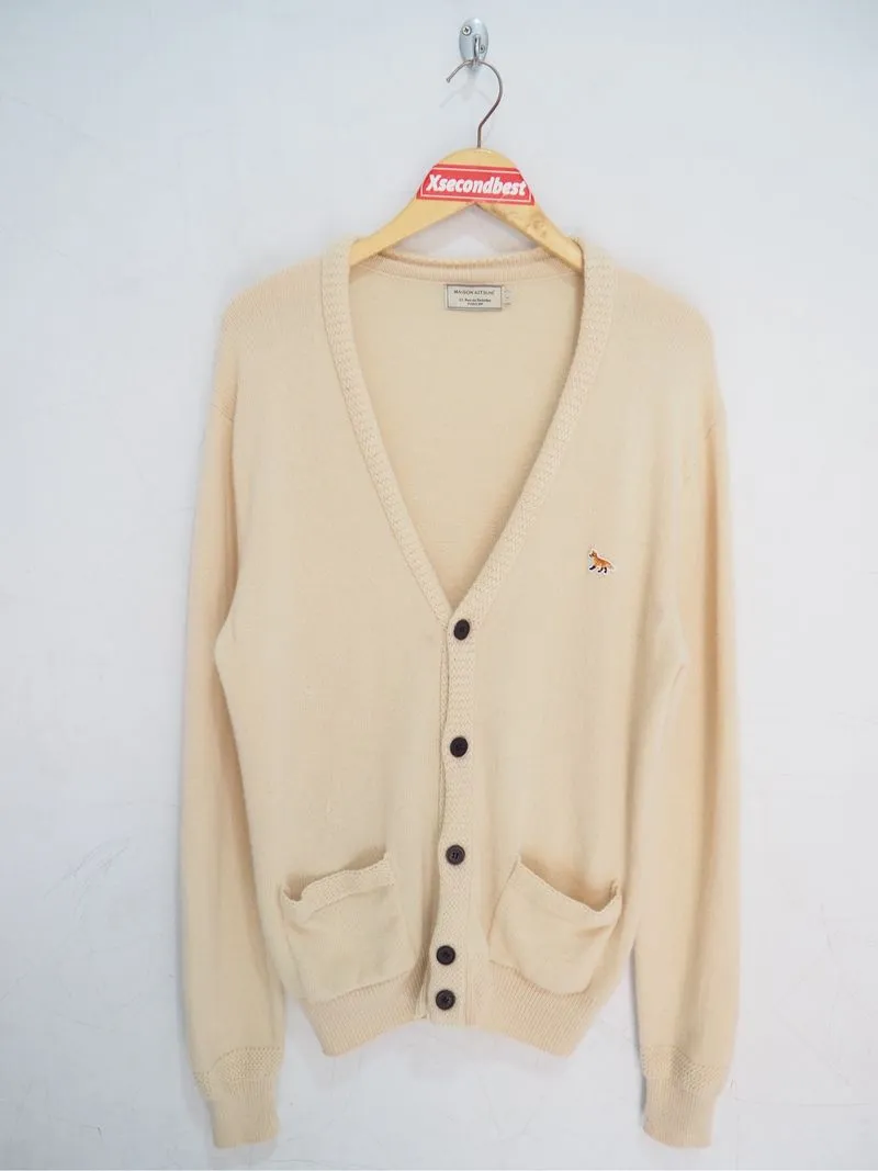 MAISON KITSUNE BABY FOX PATCH KNIT CARDIGAN photo 1