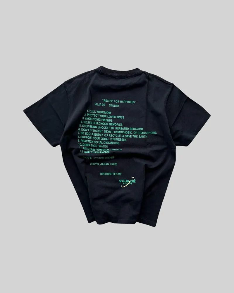 VUJA’DE Tokyo “Recipe For Happiness” Charcoal Tee photo 1