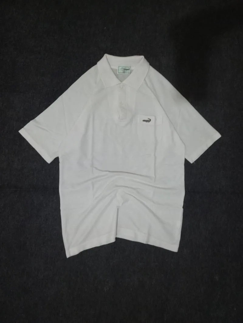 Crocodile Streetwear Casual Polo shirt Pria white photo 1