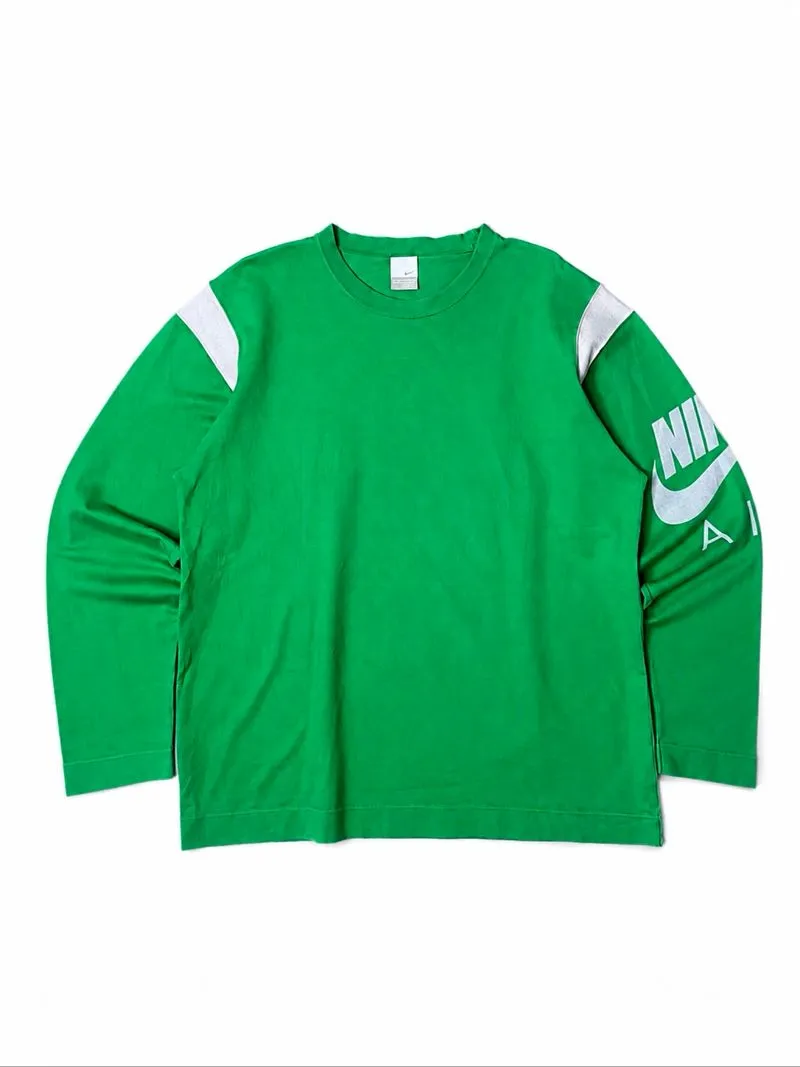 Vintage 00s Nike Air Longsleeve Green Spell Out Logo photo 1