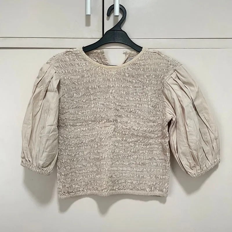soir studio crop smock top photo 1