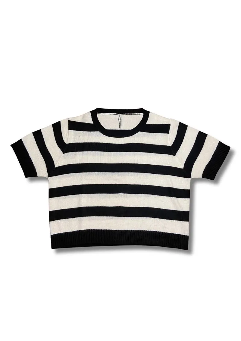 Colorbox Striped Knit CropTop photo 1
