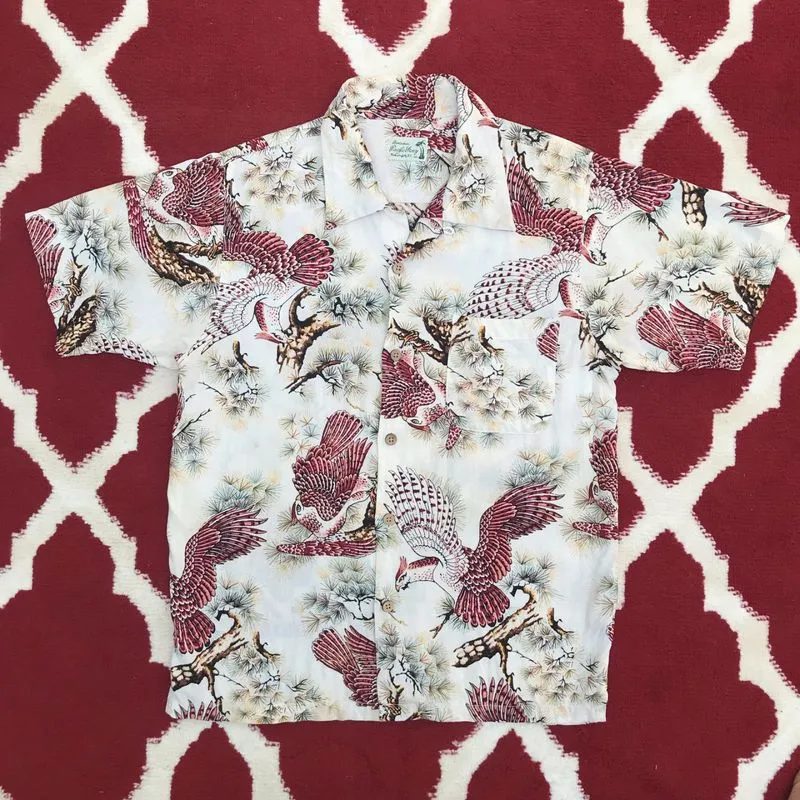 Kemeja vintage Hawaii rayon sukajan eagle  photo 1