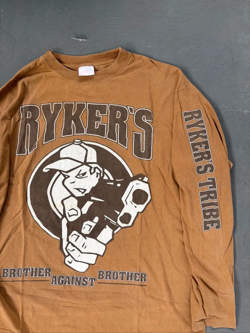 Vintage 1990s Ryker's Brothers Against LS Shirt photo 1