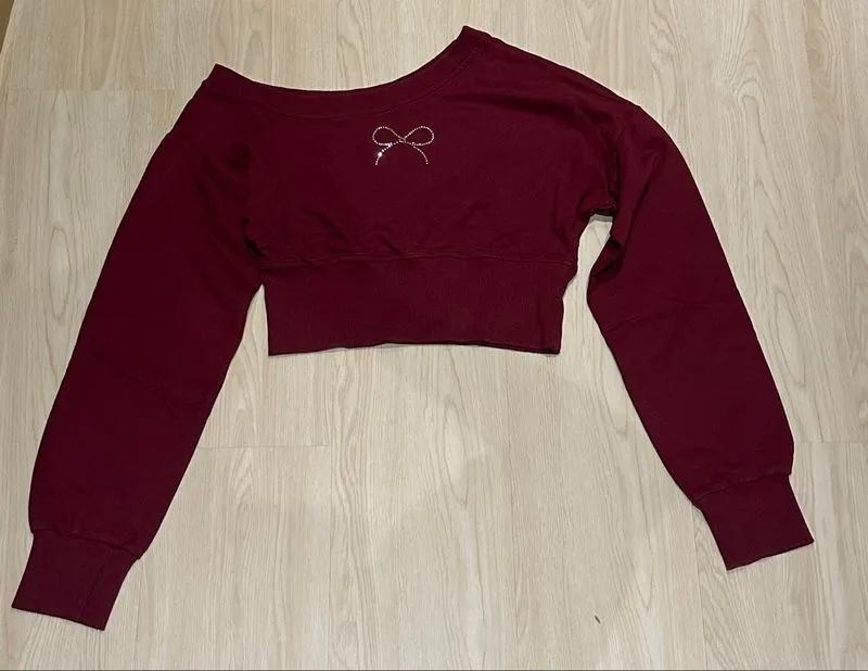 off shoulder crop top photo 1