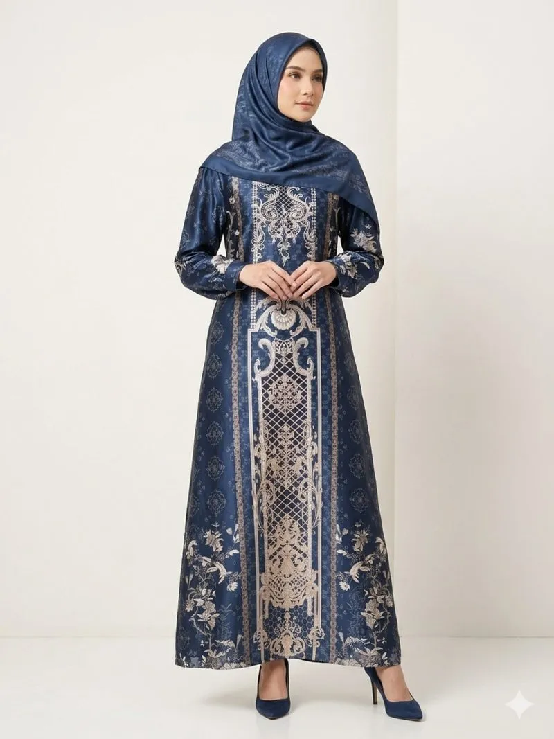 Gamis Biru Royal photo 1