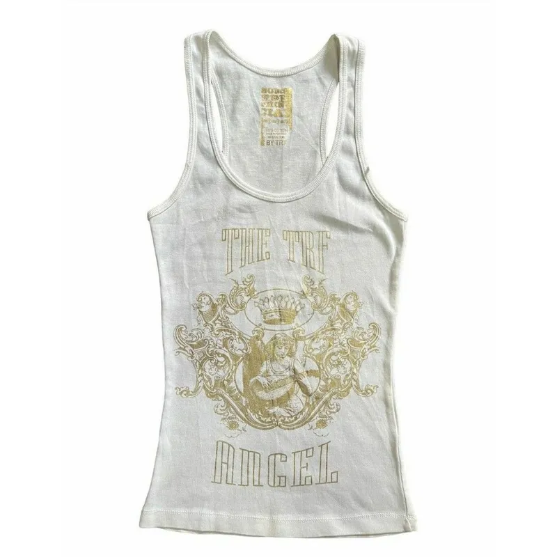 ZARA Grunge Skater Cami top Wanita white photo 1