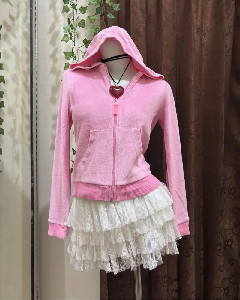 pink velvet zipper jacket fitbody h&m kids  photo 1
