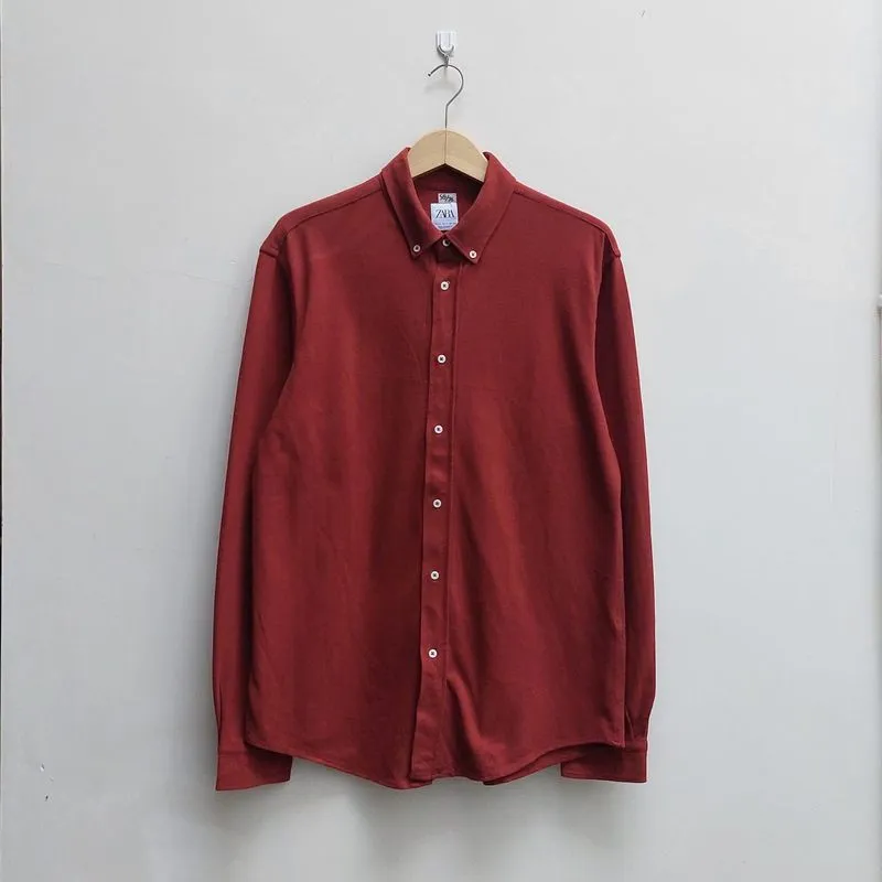 ZARA - Kemeja Knit Polo Terakota photo 1
