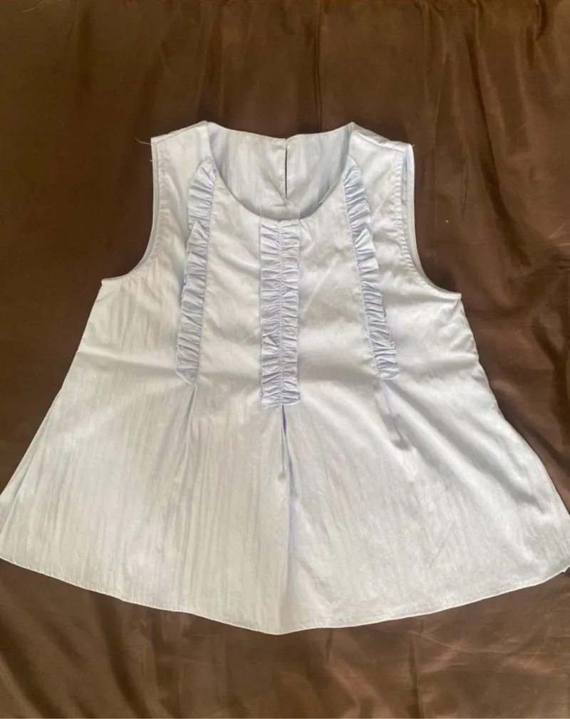 Baby blue ruffle tanktop photo 1