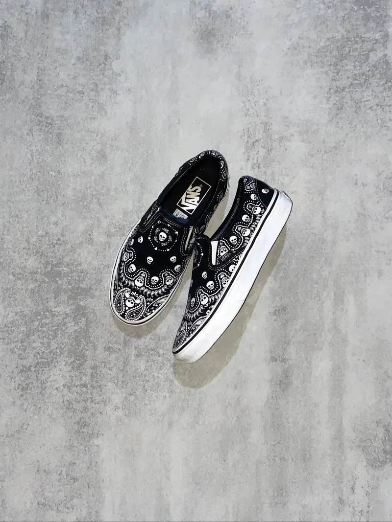Vans Slip-on Bandana Skull BW | Nike Adidas  photo 1