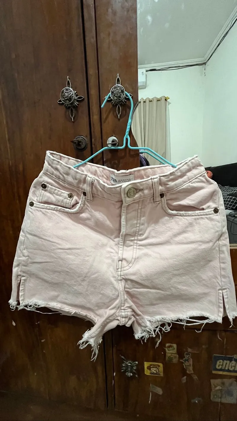 zara short denim pants photo 1
