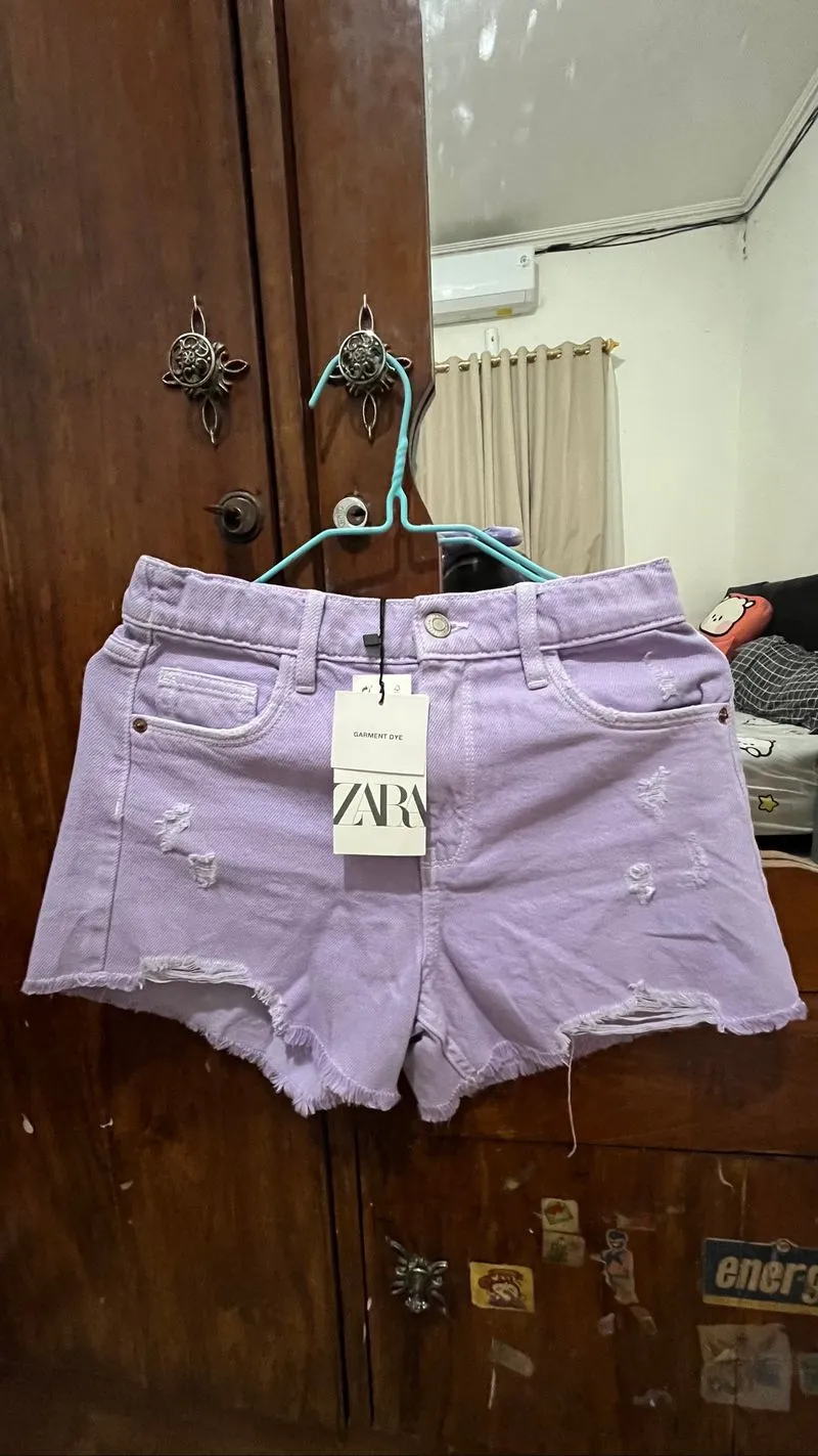 zara denim short pants photo 1