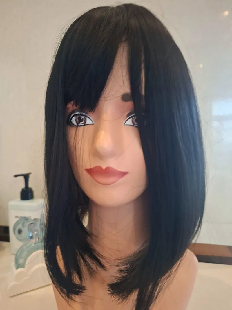 Jual wig bekas konten  model bob hitam ombre abu2 photo 1