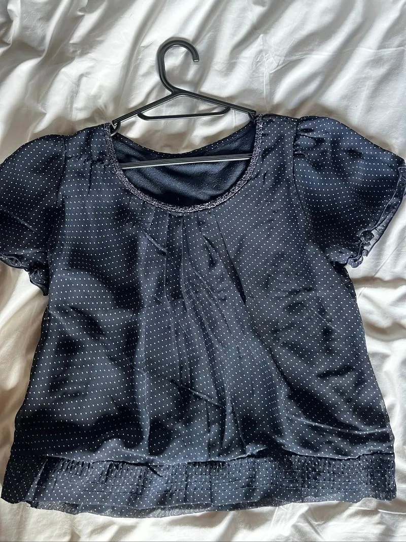 Crop blouse polka dot photo 1