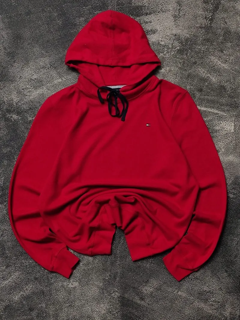 TOMMY HILFIGER WAFFLE KNIT THERMAL HOODIE photo 1