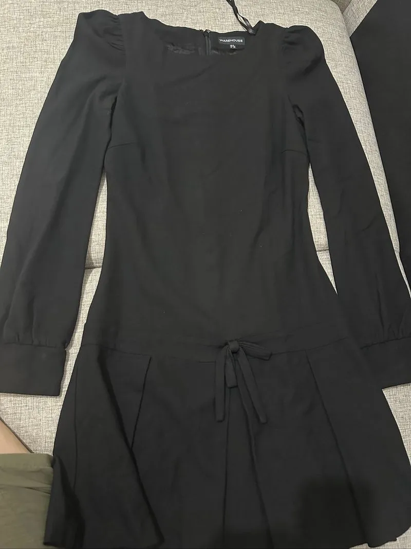 warehouse dress pendek hitam photo 1