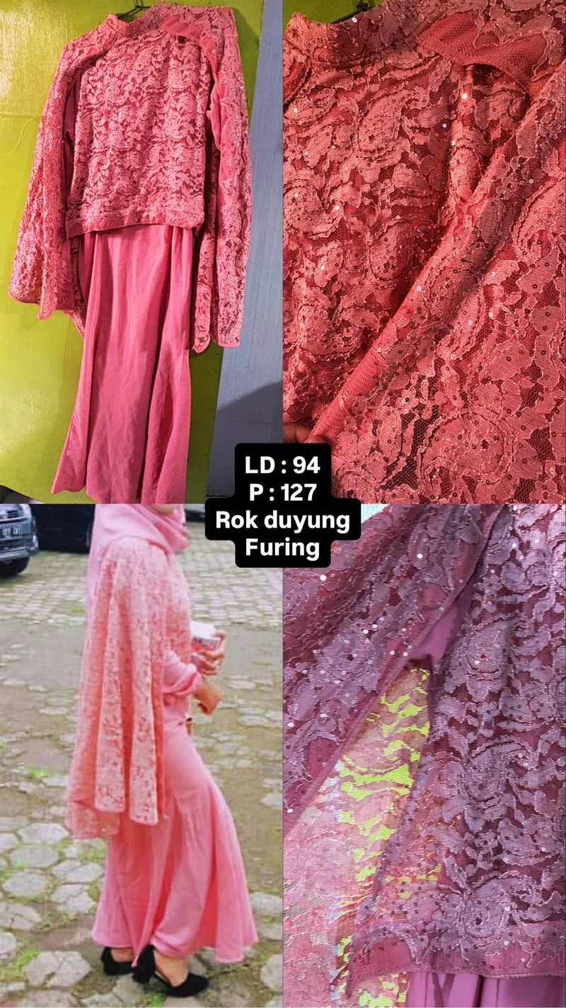 Dress brukat kalelawar duyung  photo 1