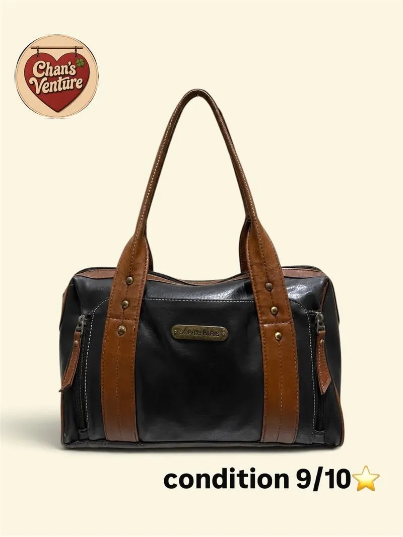 Sophie Paris Two-Tone Structured Tote Bag photo 1