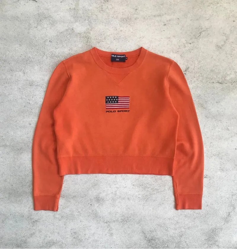 Crewneck vintage polo sport ralph lauren cropped crop top photo 1