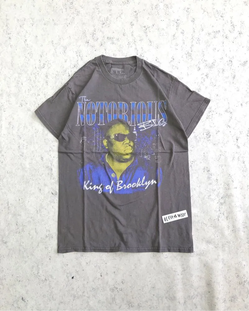 official the notorius b.i.g grey graphic t-shirt photo 1