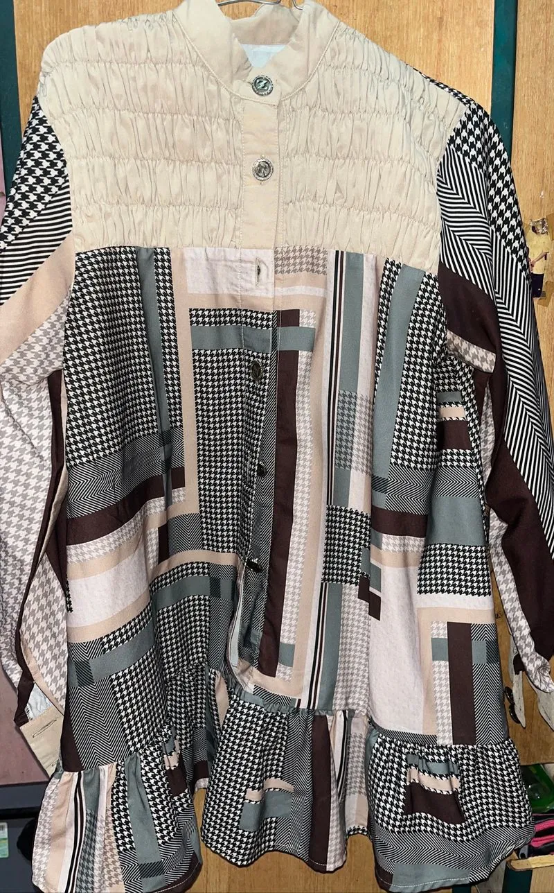 Tunik patchwork beige photo 1