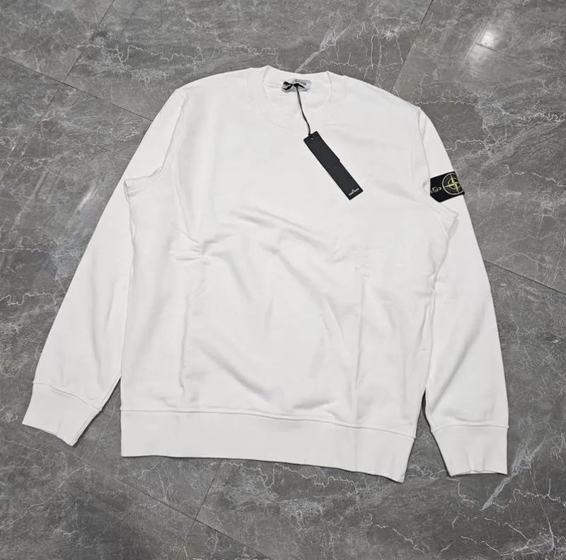 Stone Island Biker Casual Sweatshirt Pria white photo 1