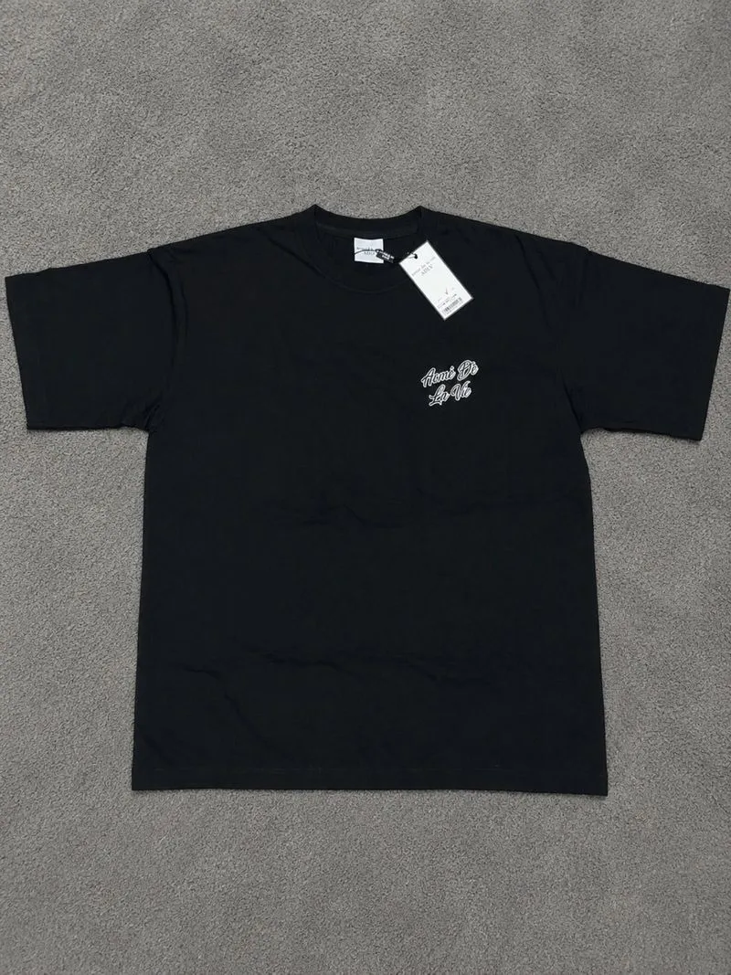 Acme De La Vie Outline Script Logo Print Black Tee photo 1