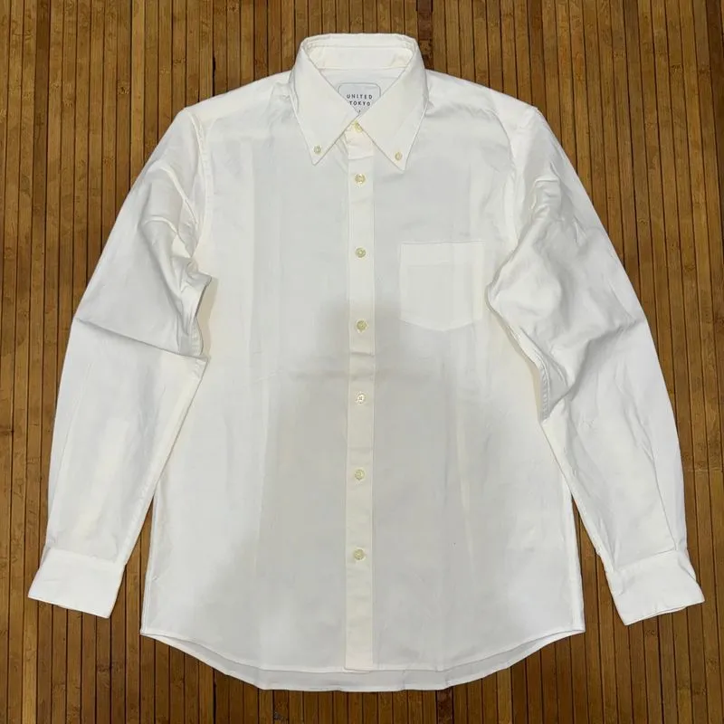 JAPANESE BRAND SELVEDGE UNITED TOKYO BASIC WHITE BUTTON DOWN photo 1
