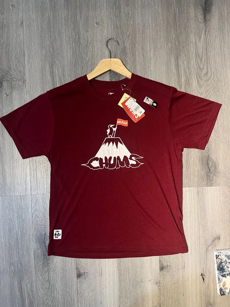 Streetwear Casual T-shirt Pria burgundy photo 1