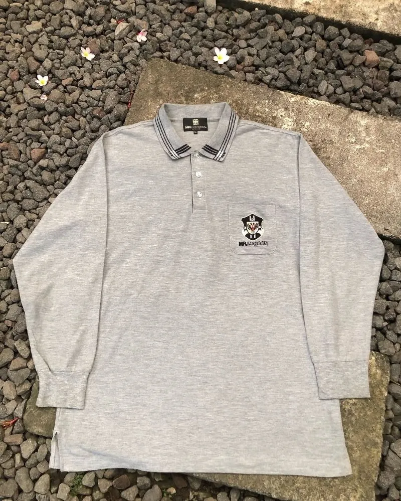 BOY London Vintage Casual Polo shirt Pria gray photo 1