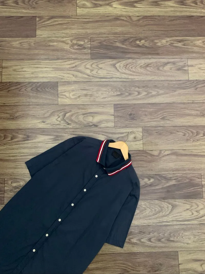 Kemeja ASOS Branded Dark Navy Short Sleeve photo 1